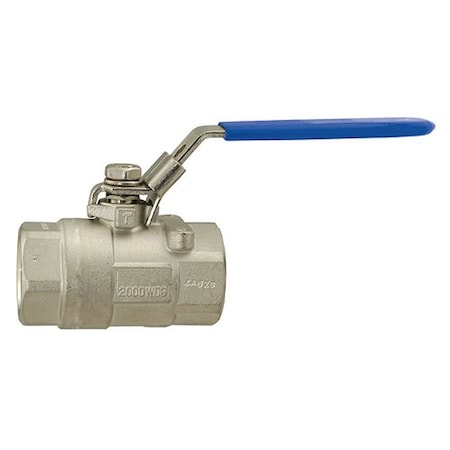 Bonomi North America 1in FULL PORT 2-PIECE STAINLESS STEEL VENTED BALL VALVE W/ LOCKING HANDLE 700LL-1